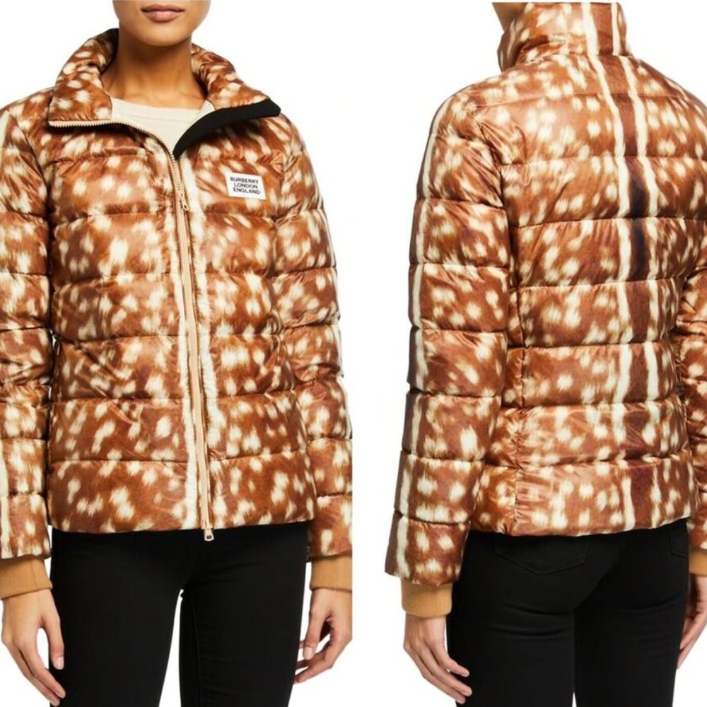 Burberry Deer Print Colington Lightweight Down Jacket